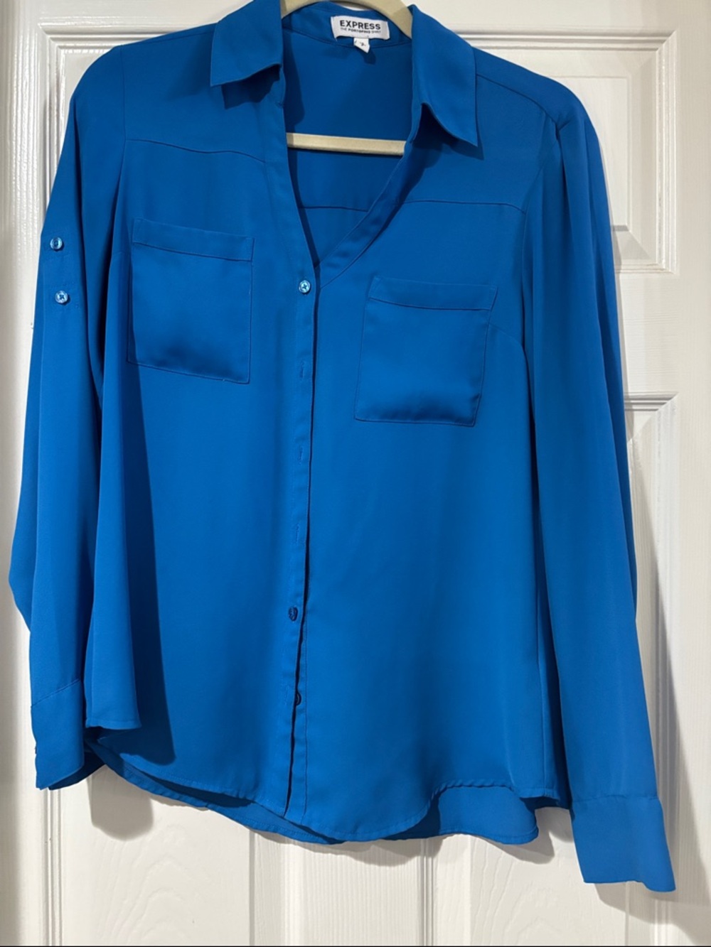 Express Women’s Cobalt Blue Button-Down Shirt